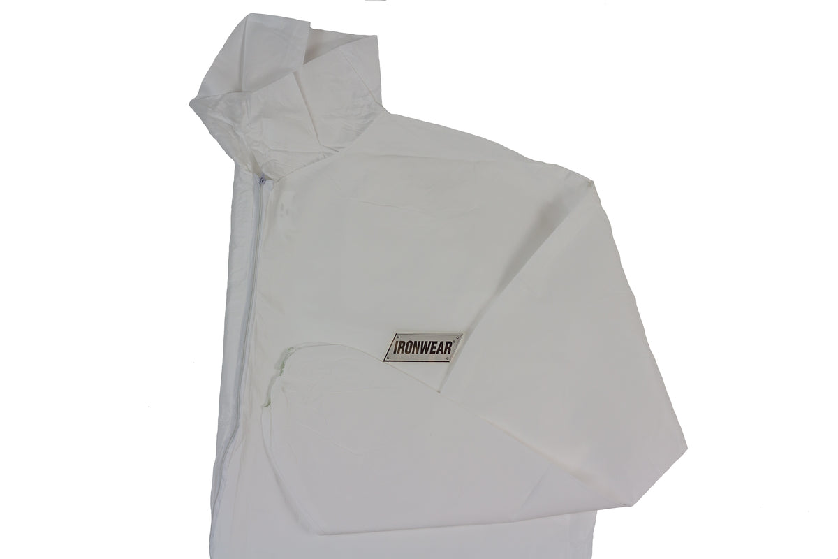 1600 White Disposable Polypropylene Coverall With Collar, 3 XLG