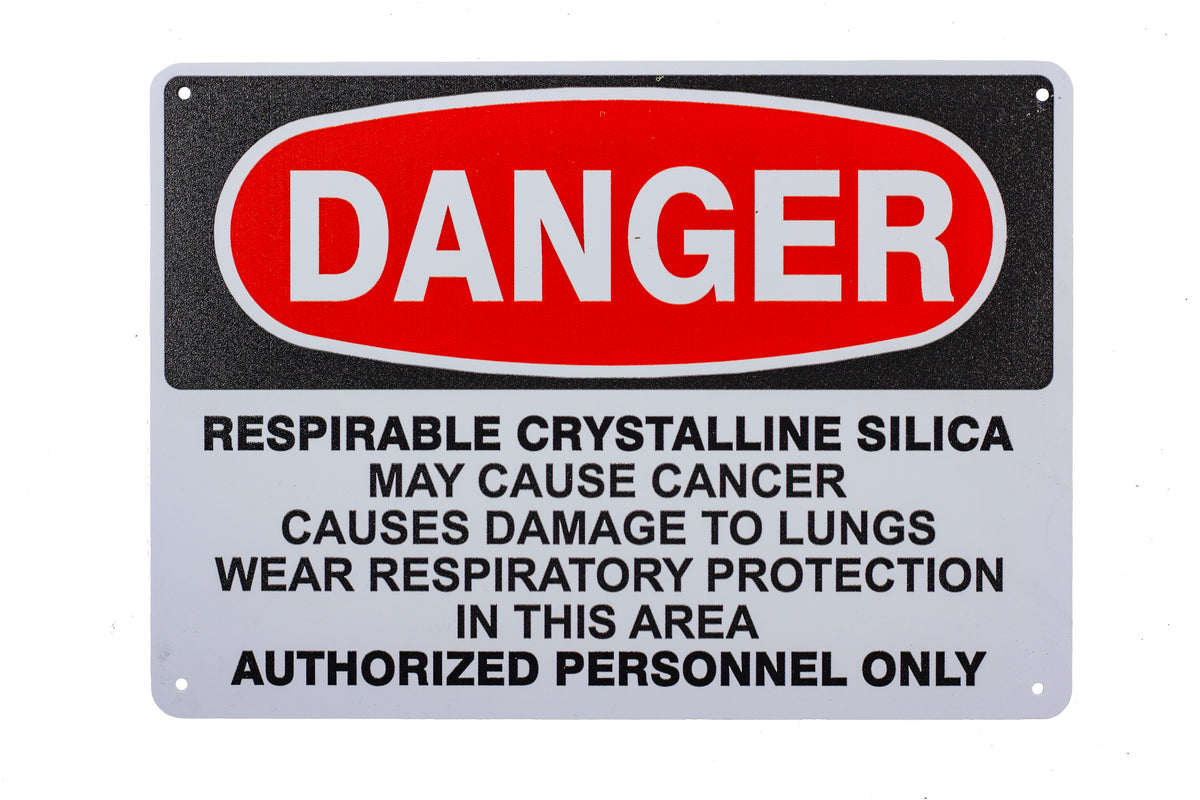 Silica Dust Danger Sign