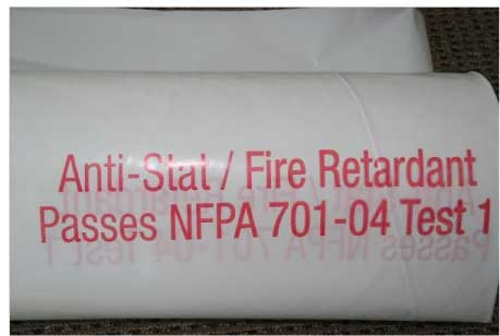 20 X 100, 6 Mil Anti-Static, Fire Retardant, Per Roll