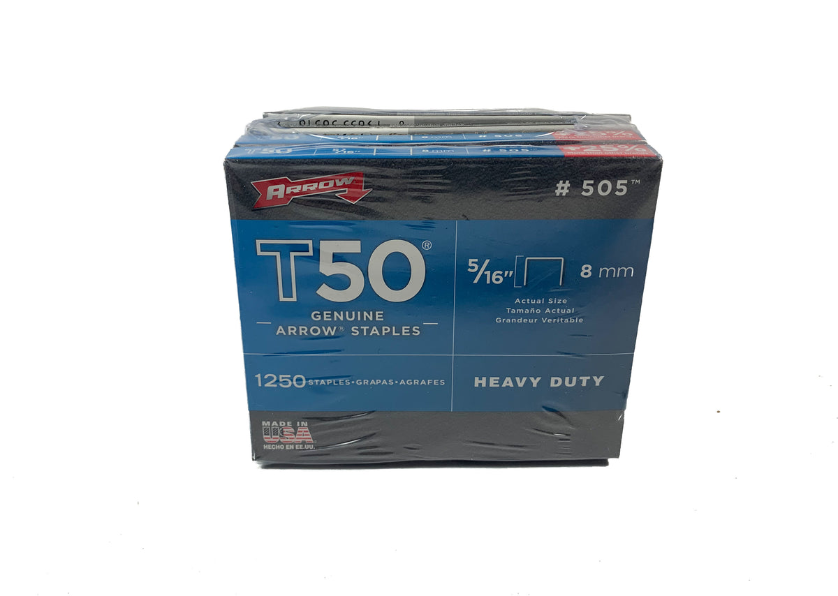T50 Arrow Staples, 5/16" x 8mm