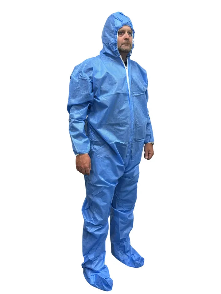 HMax II SMS Coverall, Hood & Boot, Blue