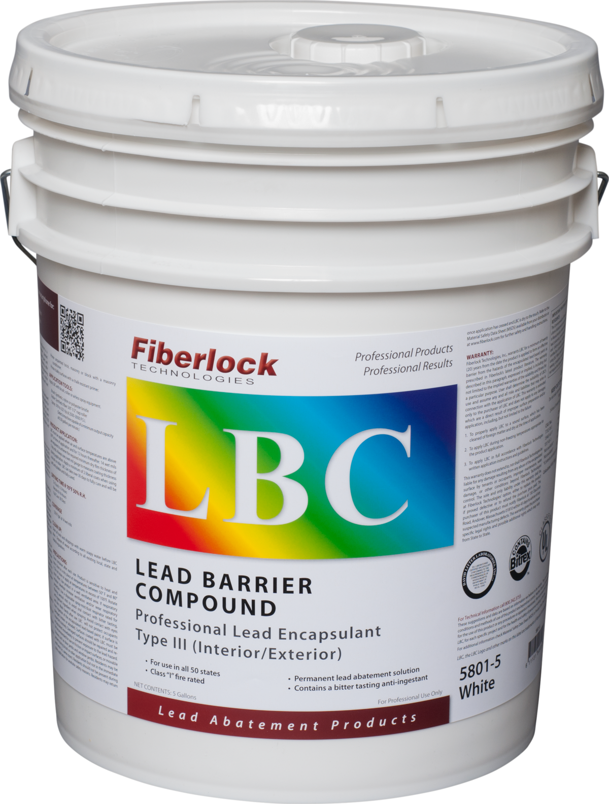 Fiberlock LBC Lead Barrier Compound, White, Per Pail