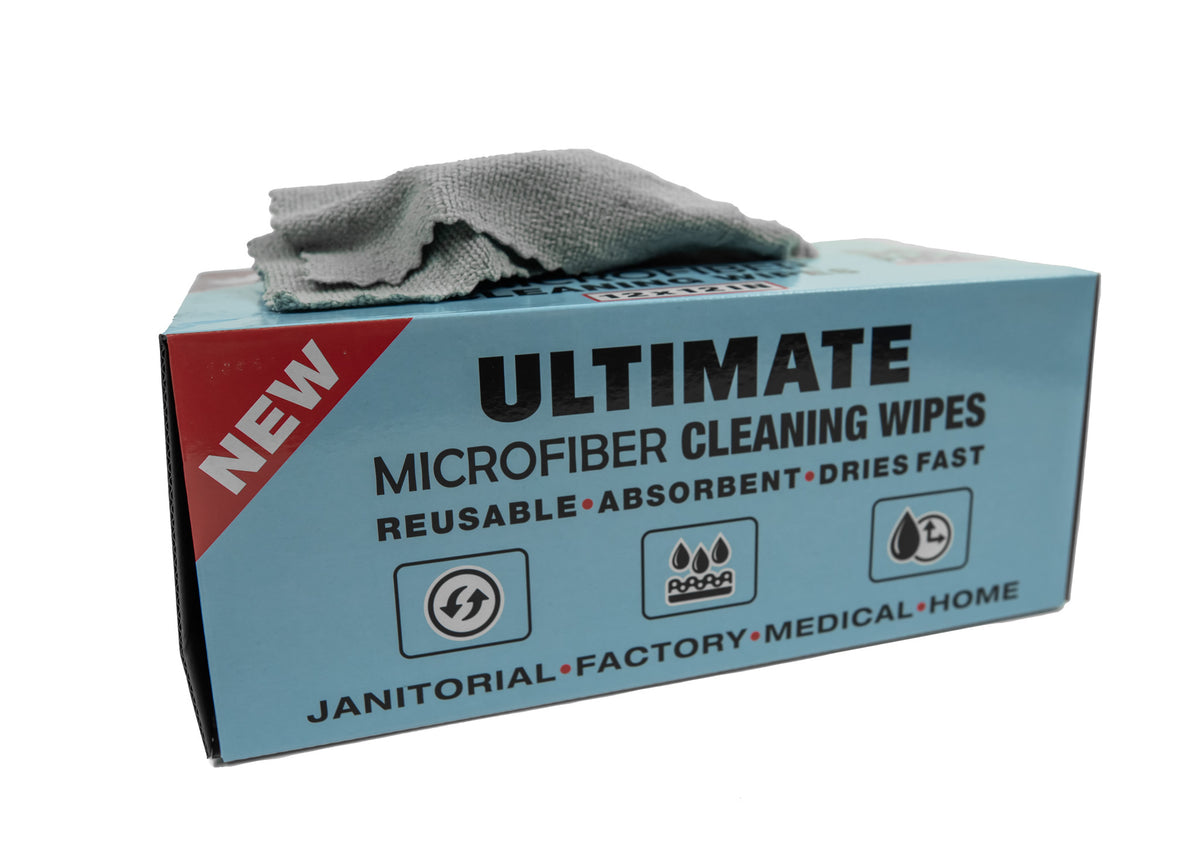 12 x 12 Microfiber Towels, Gray, 50/Box