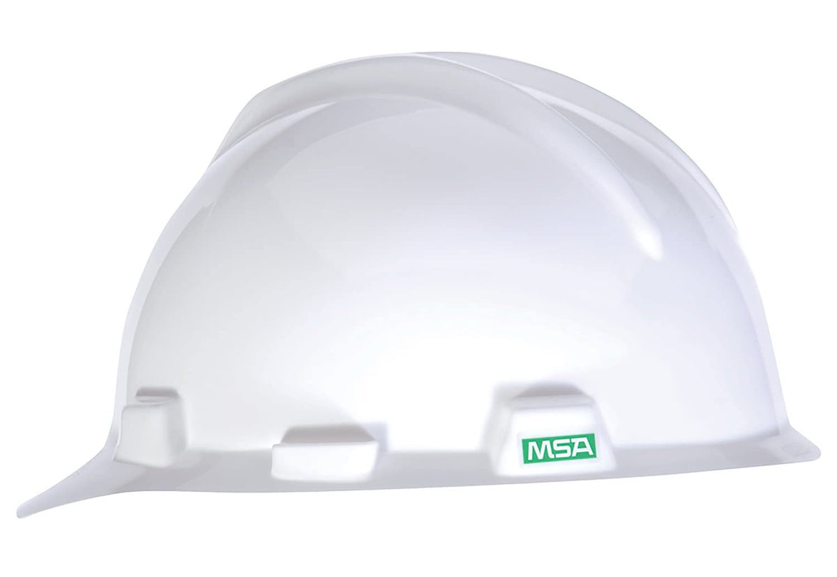 V-Gard Slotted Cap, White, w/Staz-On Suspension