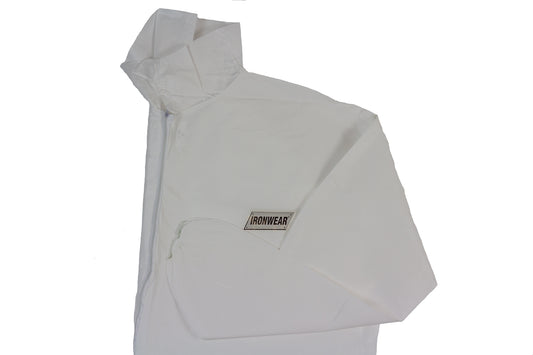 1600 White Disposable Polypropylene Coverall With Collar, 3 XLG
