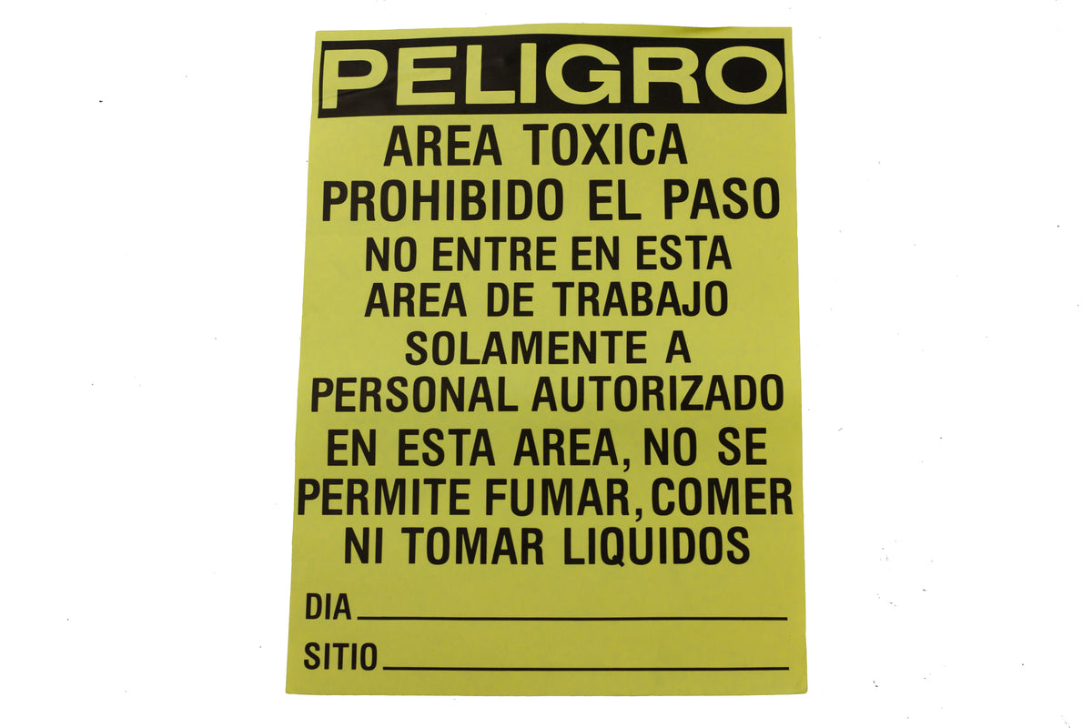 Lead Caution Sign, Spanish