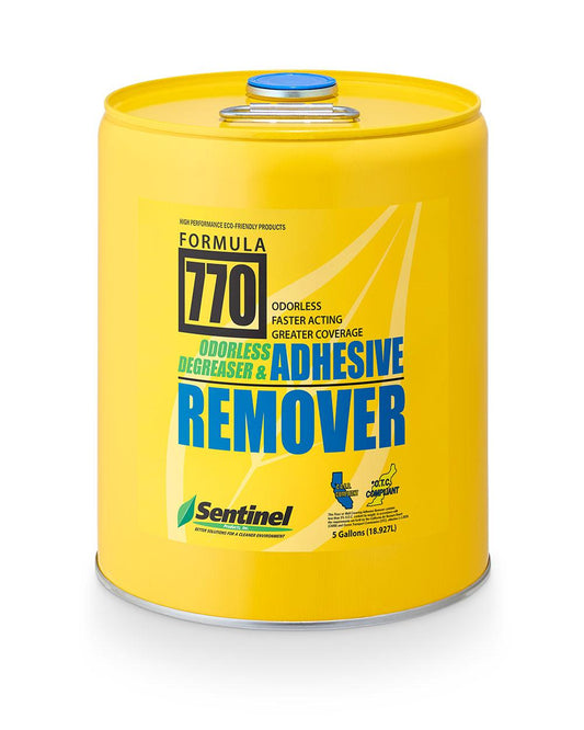 Sentinel 770 Odorless Degreaser And Mastic Remover, 5 Gallon