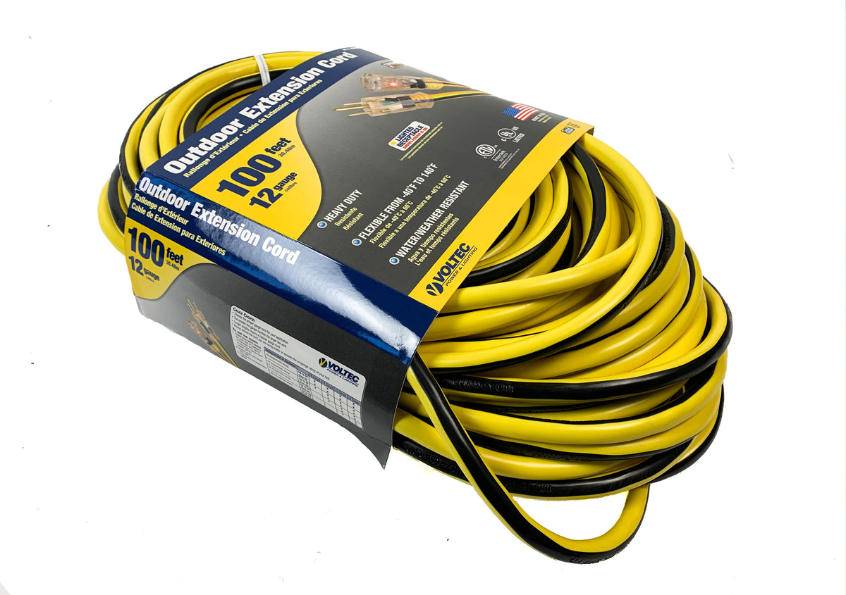 100 ft Outdoor 12/3 Extension Cord