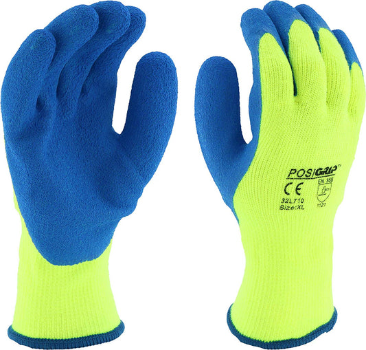 West Chester Premium Hi Vis Latex Palm Coated Thermal Knit
