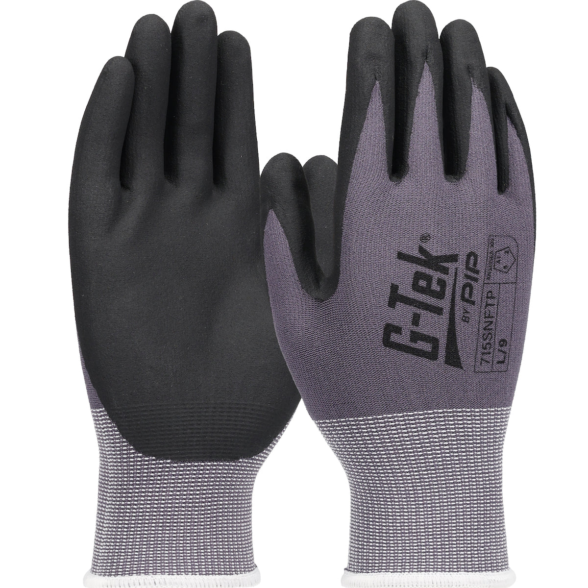Seamless Knit Nylon/Spandex Glove with Nitrile Coated Foam Grip, Per Dozen