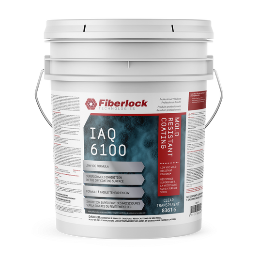 Fiberlock IAQ 6100 Mold Resistant Coating, Clear, 5 Gal