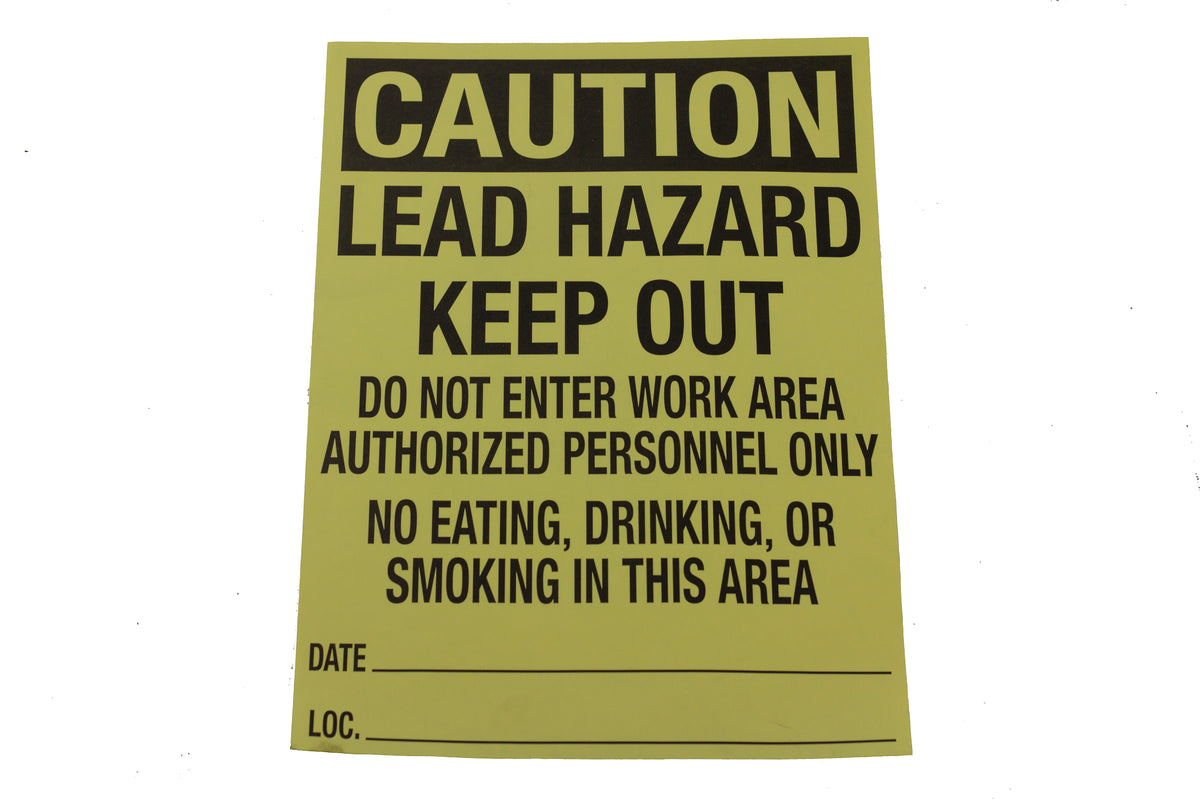 Lead Caution Sign