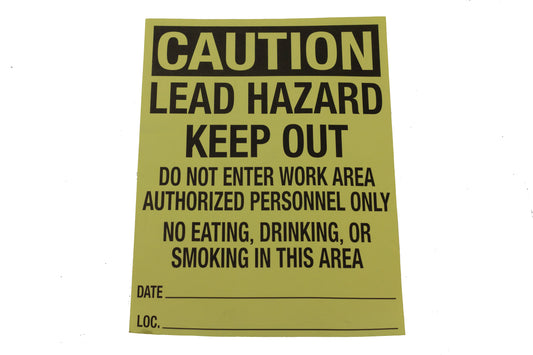 Lead Caution Sign