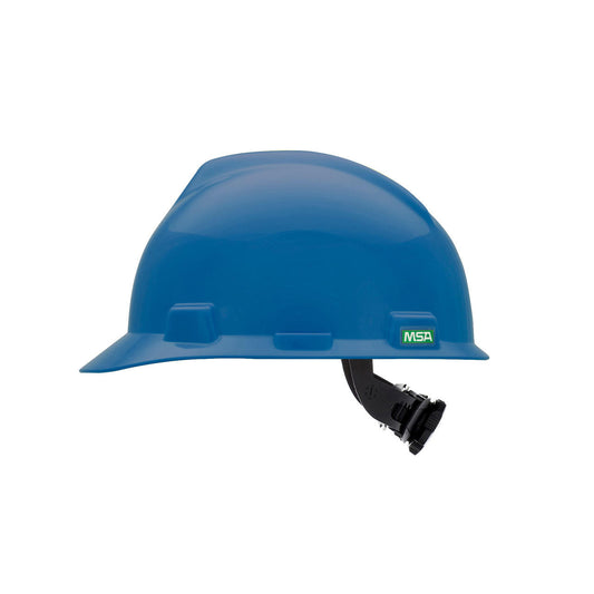 MSA V-Guard Hard Hat With Fas-Trac Suspension, Blue