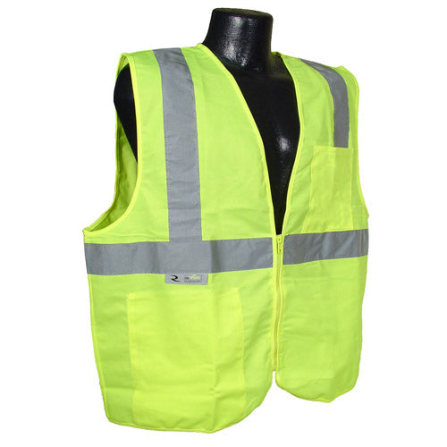 Mesh, 2 Pocket Safety Vest, Green