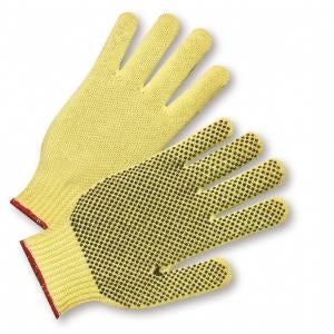 PVC-DOTTED ON ONE SIDE KEVLAR WOMANS GLOVES, PER DOZEN