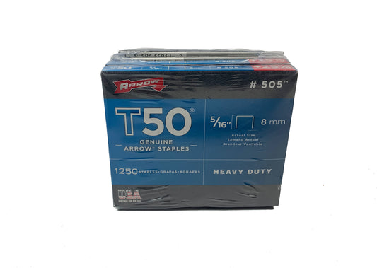 T50 Arrow Staples, 5/16" x 8mm