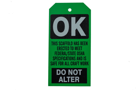 Scaffold Tags, Green
