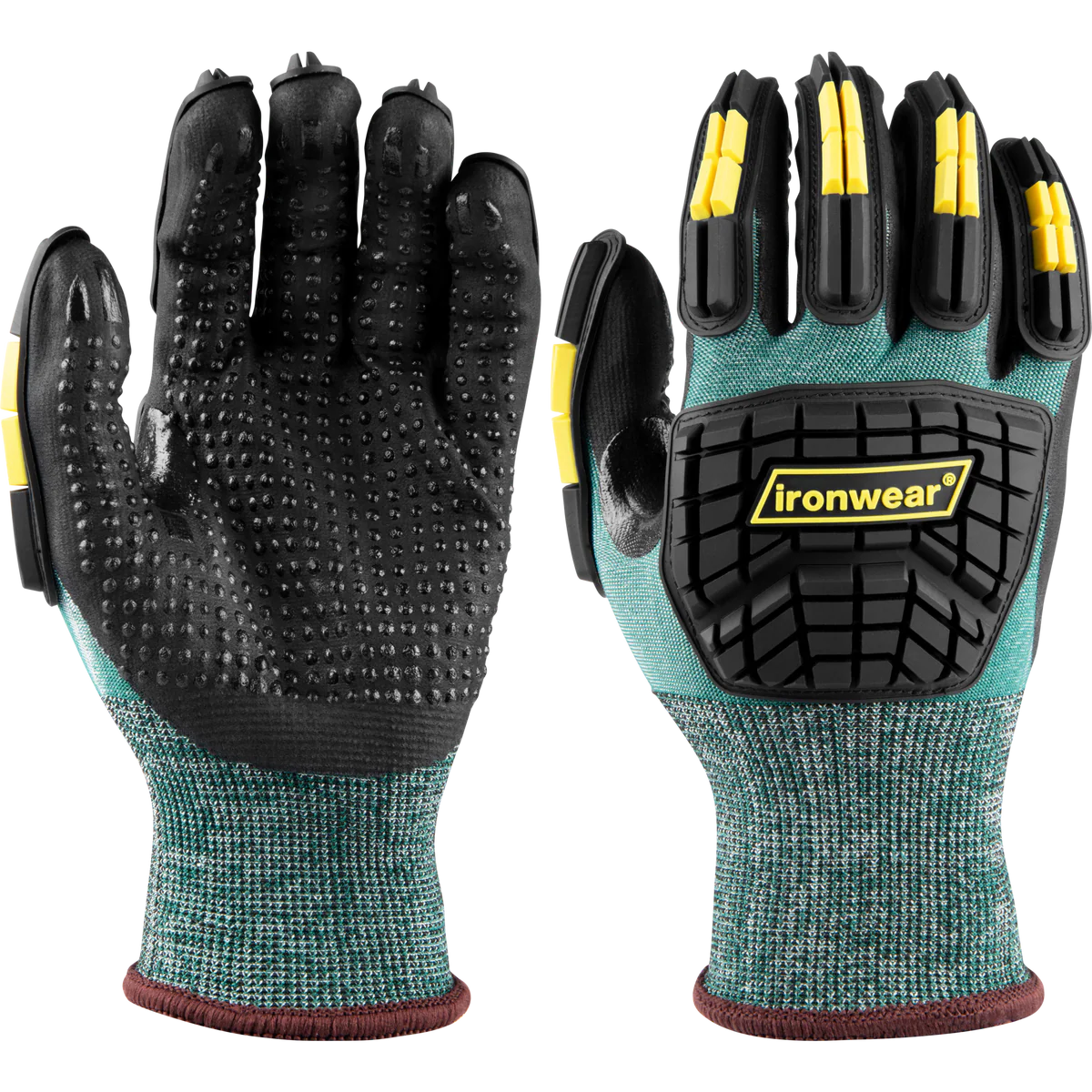 Impact Resistant A4 Cut Level HPPE Work Gloves, Foam Nitrile Palm, Per Dozen