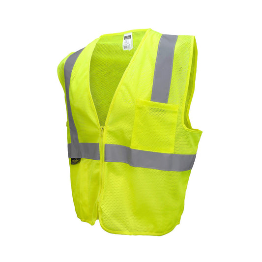 Radians Type R Class 2 Mesh Safety Vest with Zipper, Green