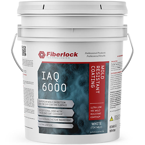 Fiberlock IAQ 6000 Mold Resistant Coating, White, 5 Gal
