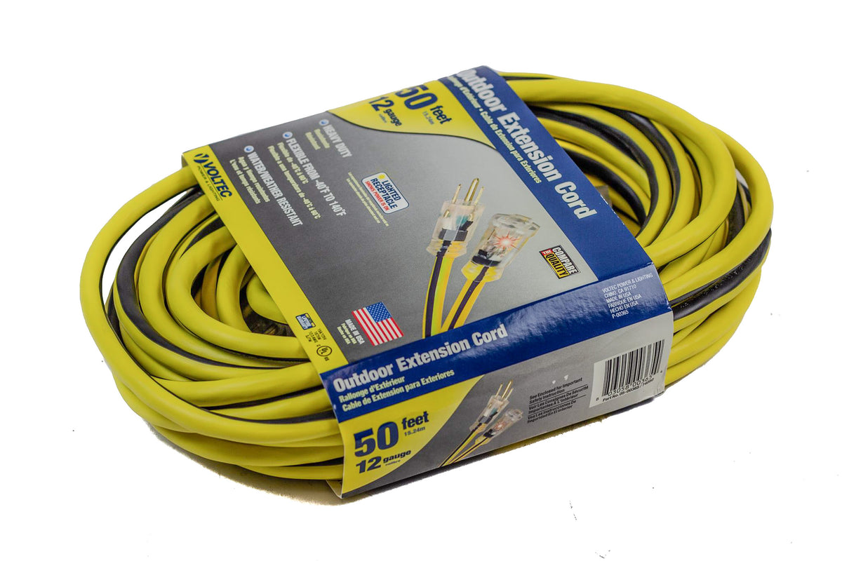 50ft Outdoor 12/3 Extension Cord