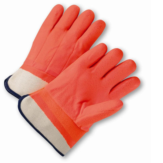 Safety Orange PVC Coated Gloves, Per Dozen