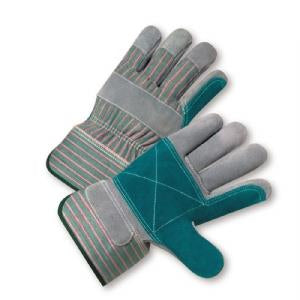 Split Cowhide Leather Double Palm Gloves, Per Dozen