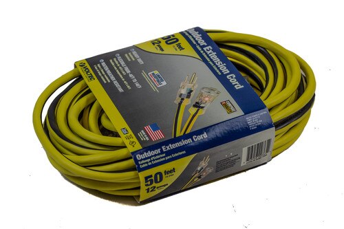 50ft Outdoor 12/3 Extension Cord, PPE Safety Products